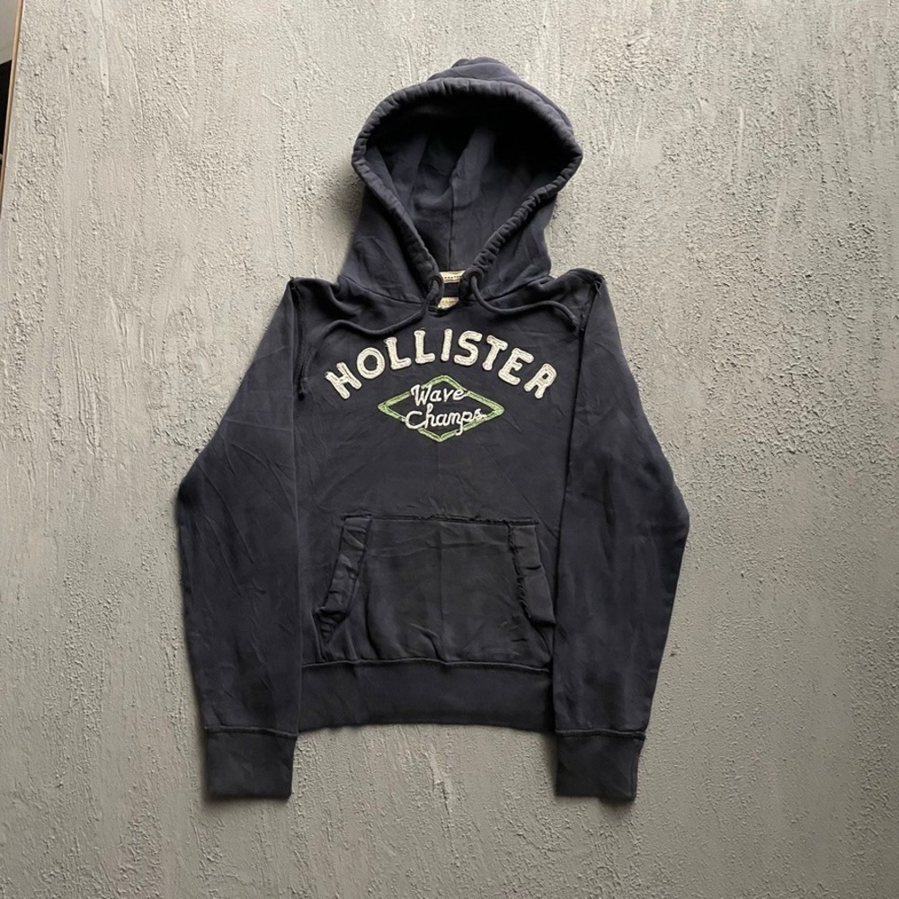 Vintage Wave Champs Hoodie Men Small Blue 2000s Hollister